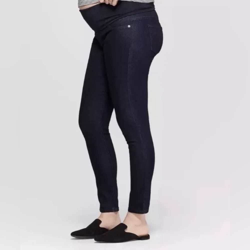 Maternity Crossover Panel Jeggings Isabel Maternity Ingrid & Isabel Dark Wash